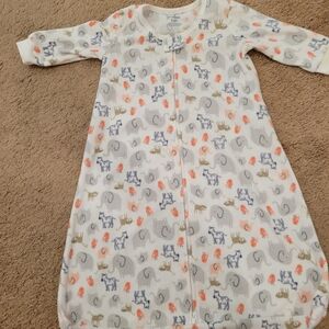 Carter's Cream Sleep Sack with Animal Print